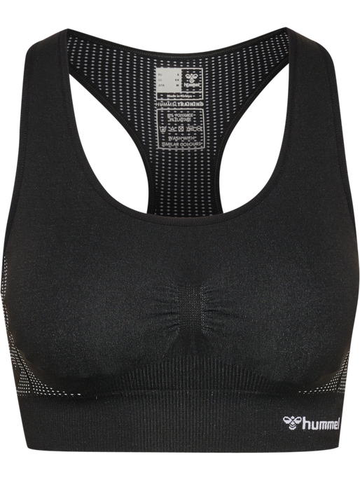 hmlMT SHAPING SEAMLESS PADDED BRA, BLACK, packshot