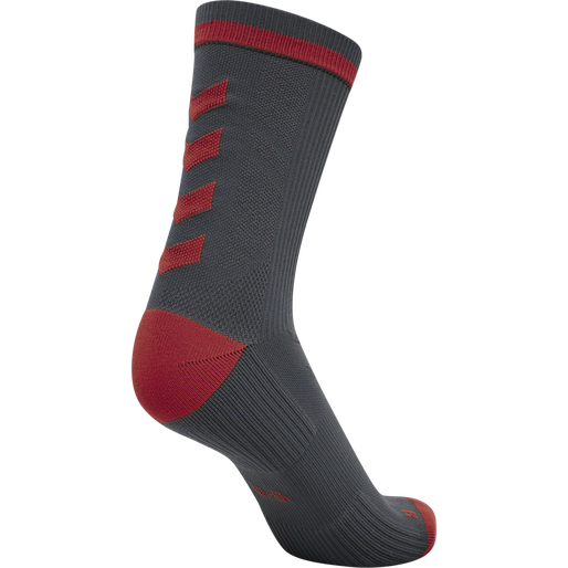 ELITE INDOOR SOCK LOW PA, EBONY/FLAME SCARLET, packshot