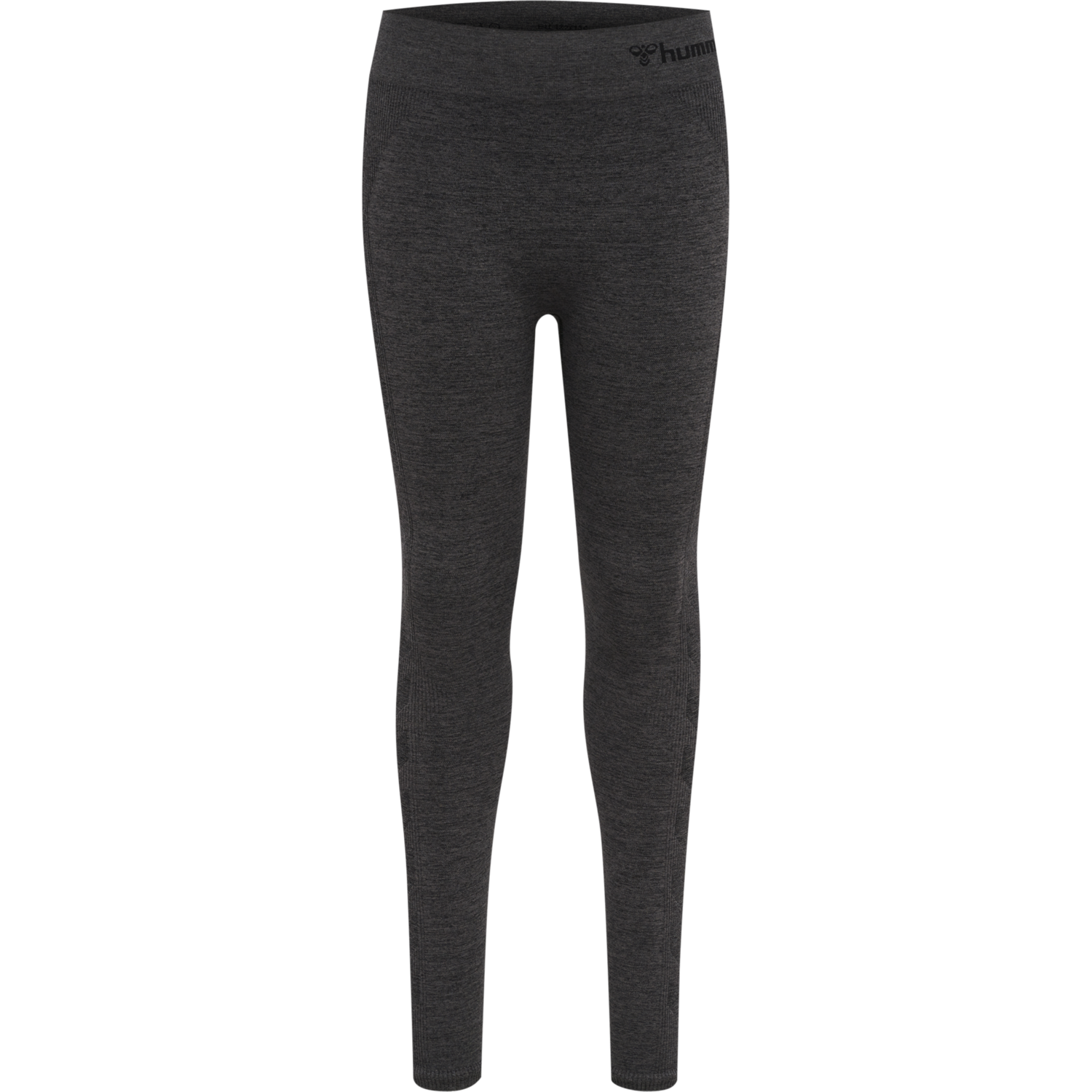 hmlCI JUNIOR SEAMLESS TIGHTS, BLACK MELANGE, packshot