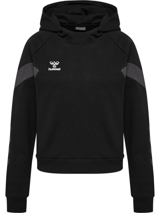 hmlTRAVEL SWEAT HOODIE WOMAN, BLACK, packshot