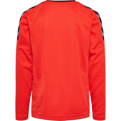 hmlAUTHENTIC KIDS POLY JERSEY L/S, FIRE RED, packshot