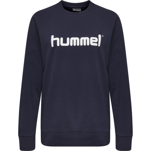 HMLGO COTTON LOGO SWEATSHIRT WOMAN, MARINE, packshot