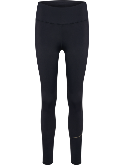 hmlCOURT MID WAIST POCKET TIGHTS W, LIGHT GREY/BLACK, packshot