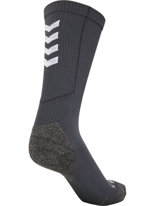hmlPRO TRAINING SOCKS HIGH, ASPHALT/WHITE, packshot