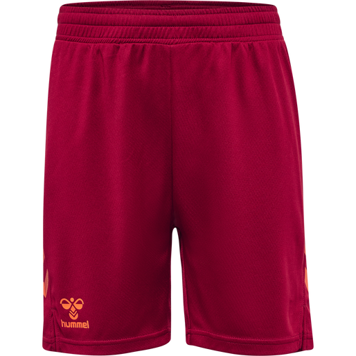 hmlONGRID POLY SHORTS KIDS, RHUBARB/NASTURTIUM, packshot