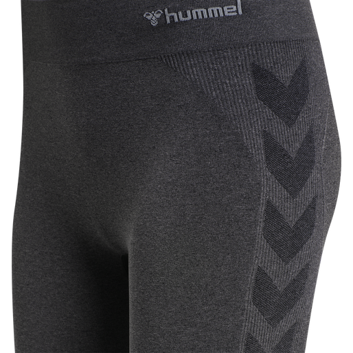 hmlCI SEAMLESS CYCLING SHORTS, BLACK MELANGE, packshot