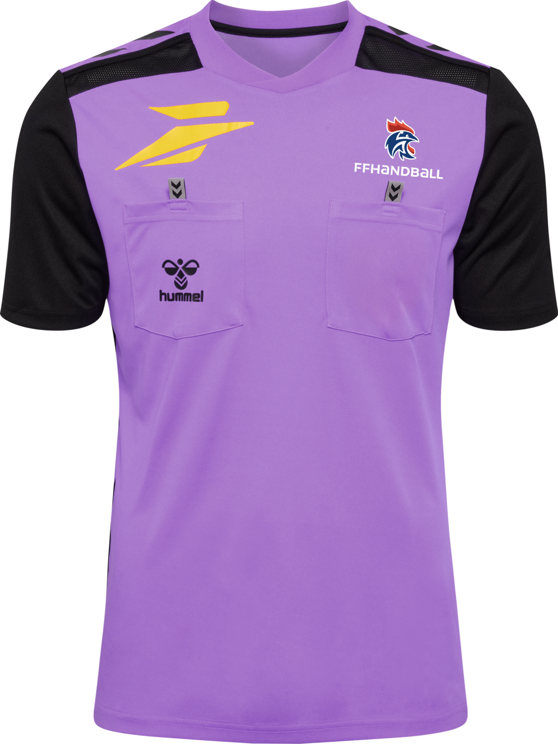FFHB NEW REFEREE JERSEY S/S, SAND VERBENA WO SPONSOR, packshot