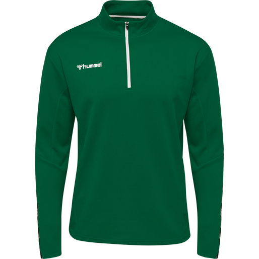 hmlAUTHENTIC HALF ZIP SWEATSHIRT, EVERGREEN, packshot