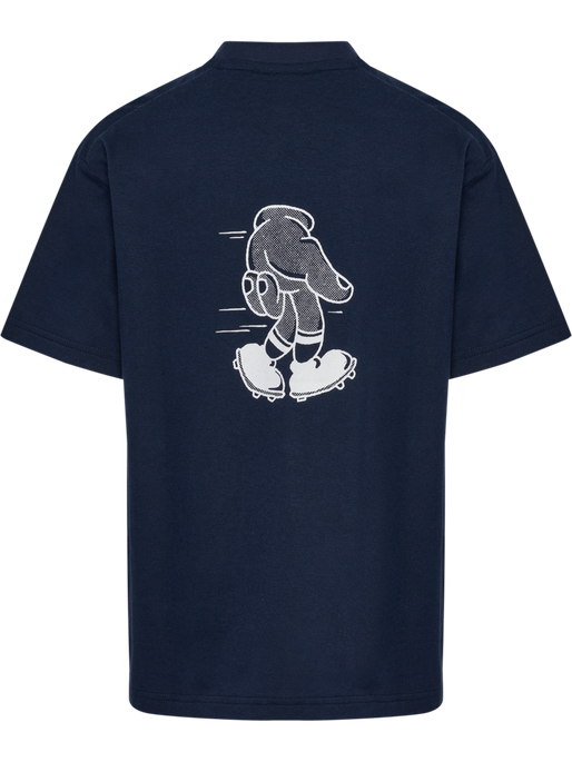 hmlLOOSE TEE S/S GRAPHIC JUNIOR, DARK SAPPHIRE hmlLOOSE TEE S/S GRAPHIC JUNIOR, DARK SAPPHIRE, packshot