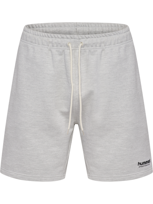 hmlLOOSE SWEAT SHORTS HS, LIGHT GREY MELANGE, packshot