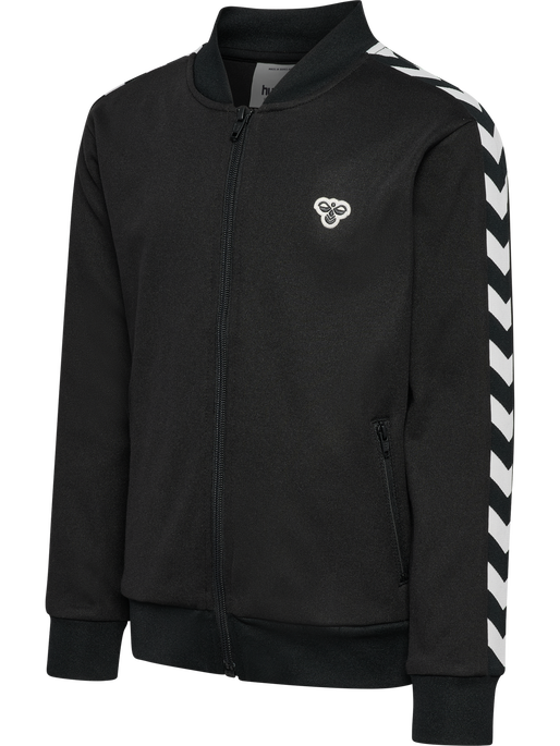 hmlJR ARCHIVE REG POLY ZIP JACKET, BLACK, packshot
