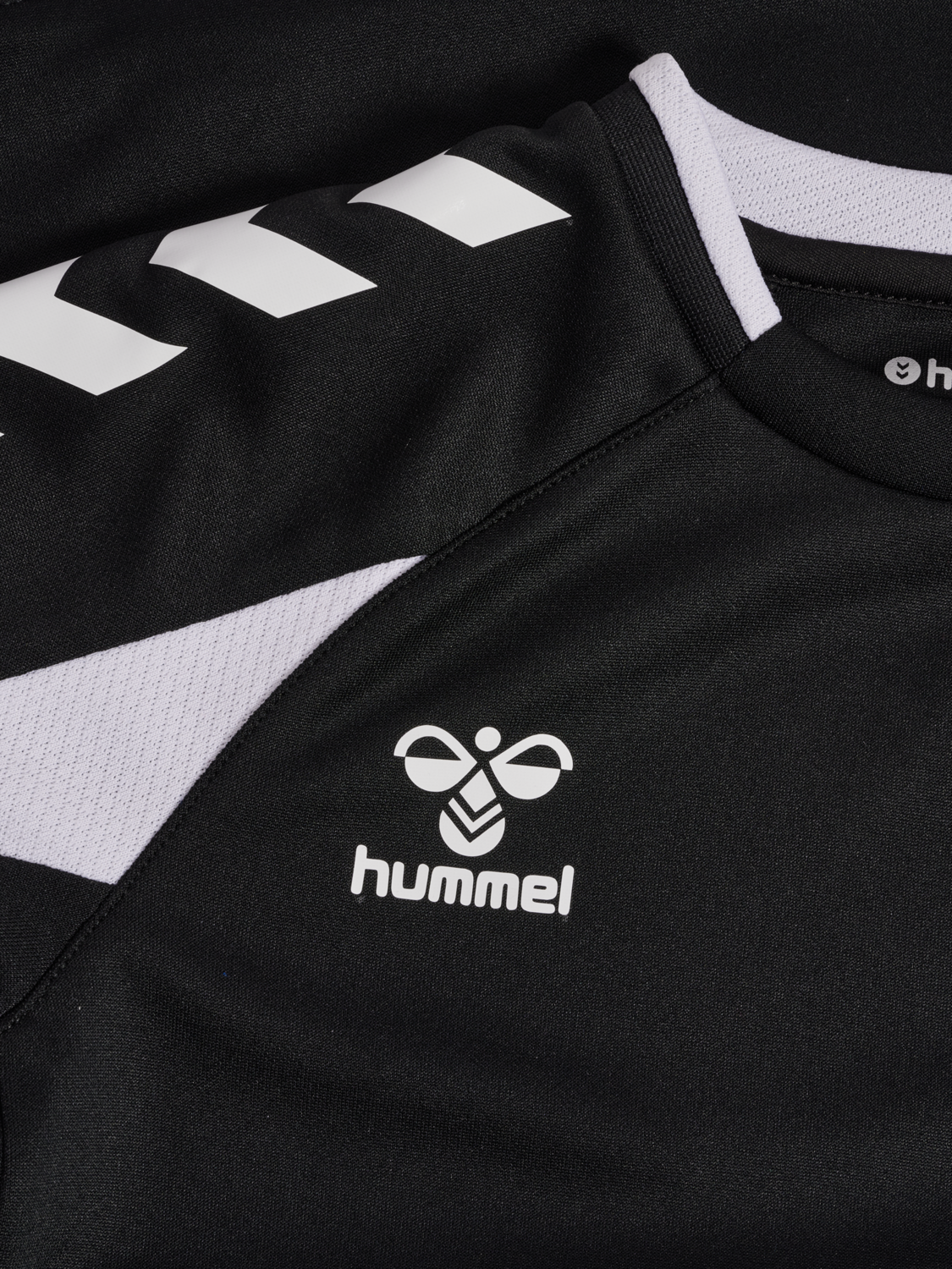 hmlCORE 2.0 CREW NECK KIDS, BLACK/WHITE, packshot