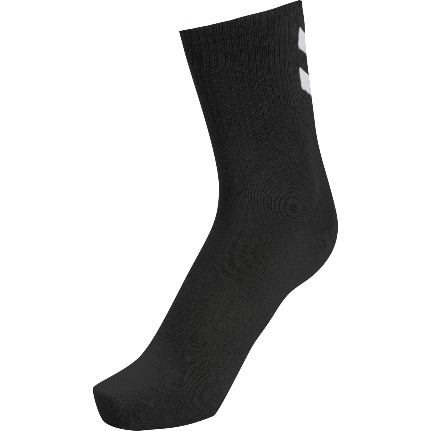 hmlCHEVRON 6-PACK SOCKS, BLACK/BLACK, packshot