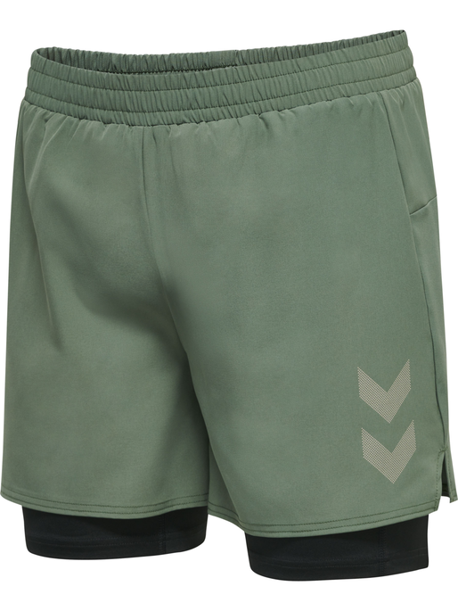 hmlMT FORCE 2 IN 1 SHORTS, LAUREL WREATH hmlMT FORCE 2 IN 1 SHORTS, LAUREL WREATH, packshot