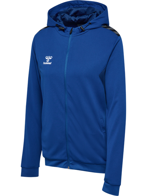 hmlAUTHENTIC PL ZIP HOODIE WOMAN, TRUE BLUE, packshot