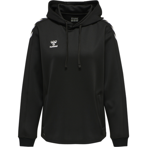 hmlCORE XK POLY SWEAT HOODIE WOMAN, BLACK, packshot