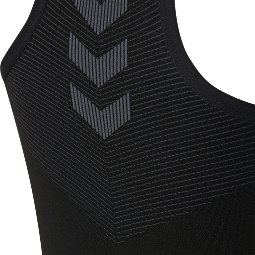 HUMMEL FIRST SEAMLESS TANK TOP W, BLACK, packshot