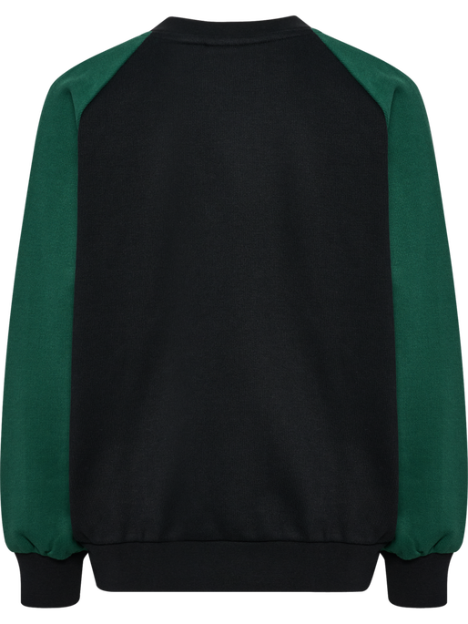 hmlJR OVERSIZED CREW HSW, DARK GREEN, packshot