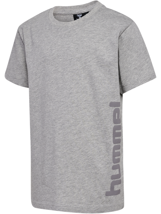 hmlPRINT T-SHIRT S/S, GREY MELANGE hmlPRINT T-SHIRT S/S, GREY MELANGE, packshot