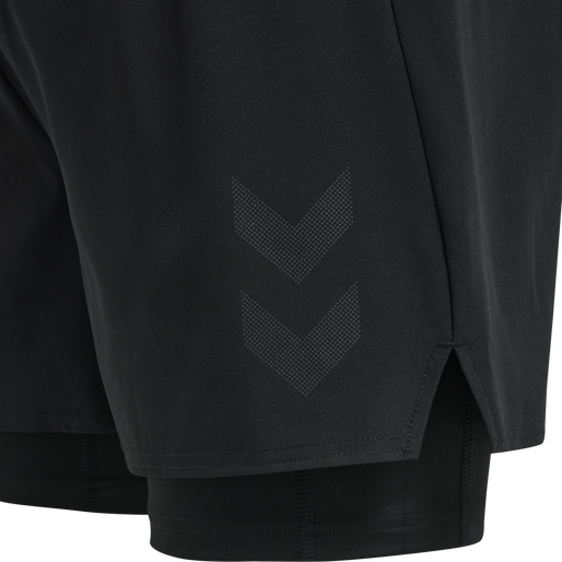hmlMT FORCE 2 IN 1 SHORTS, BLACK, packshot
