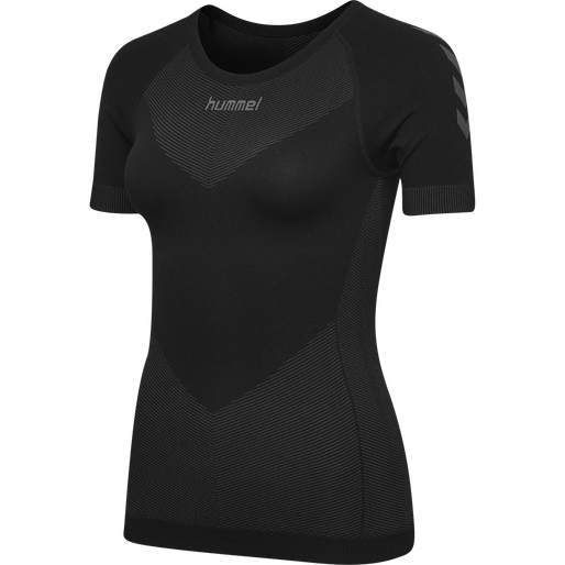 HUMMEL FIRST SEAMLESS JERSEY S/S W, BLACK, packshot