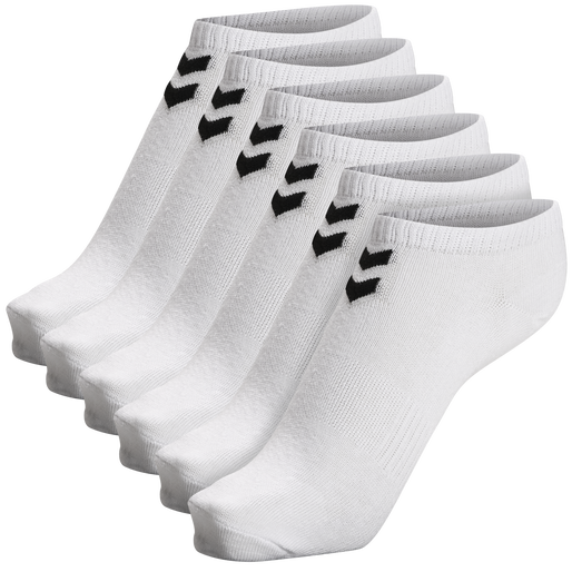 hmlCHEVRON 6-PACK ANKLE SOCKS, WHITE/WHITE, packshot
