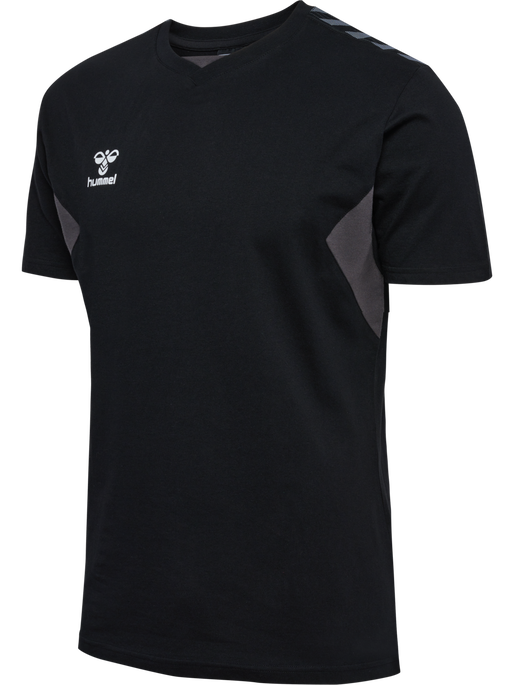 hmlAUTHENTIC CO T-SHIRT S/S, BLACK, packshot