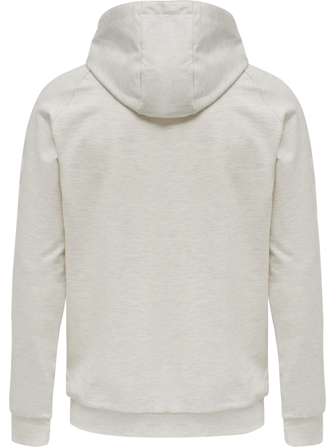 HMLGO COTTON ZIP HOODIE, EGRET MELANGE, packshot