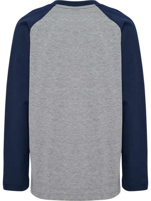 hmlJR RAGLAN LOOSE T-SHIRT L/S BEE, DRESS BLUES, packshot
