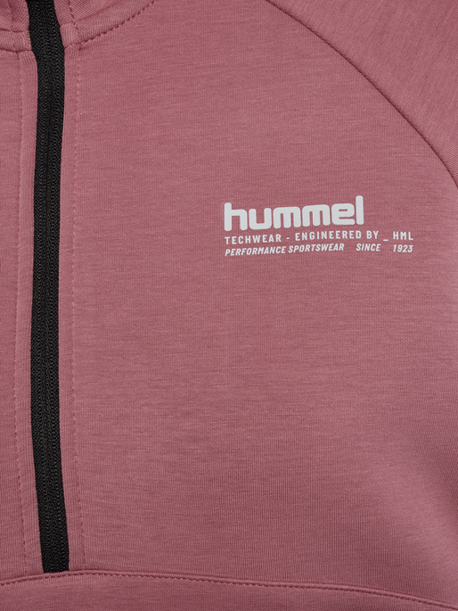 hmlTECH FLEECE WOMEN BOXY HALF ZIP, WISTFUL MAUVE hmlTECH FLEECE WOMEN BOXY HALF ZIP, WISTFUL MAUVE, packshot