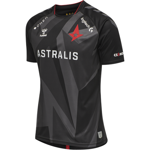 ASTRALIS 20/21 GAME JERSEY S/S, BLACK W/LOGO, packshot