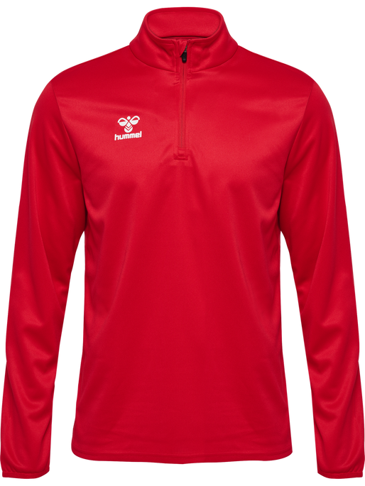 hmlESSENTIAL HALF-ZIP, TRUE RED, packshot