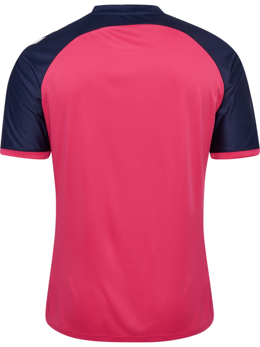 hmlMATCH LEAGUE JERSEY S/S, RASPBERRY SORBET/MARINE, packshot