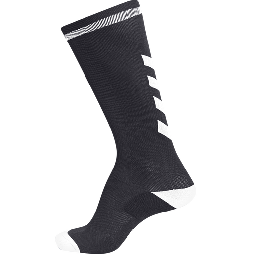 ELITE INDOOR SOCK HIGH, BLACK/WHITE, packshot