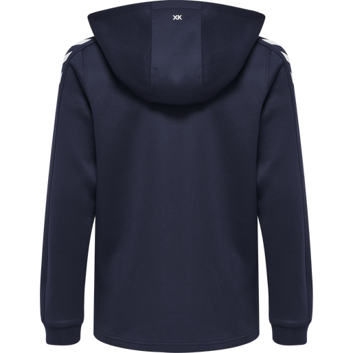 hmlCORE XK POLY ZIP HOOD SWEAT KIDS, MARINE, packshot