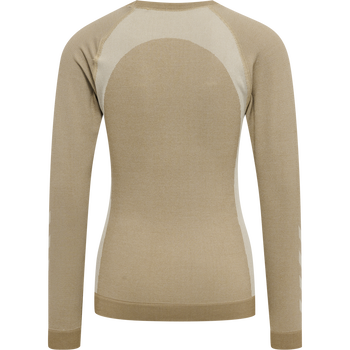 hmlSPIN SEAMLESS T-SHIRT L/S, SIMPLY TAUPE, packshot