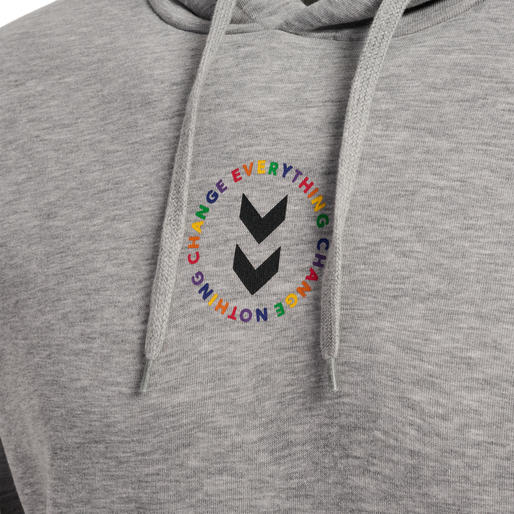 hmlEVERYTHING NOTHING HOODIE, GREY MELANGE, packshot