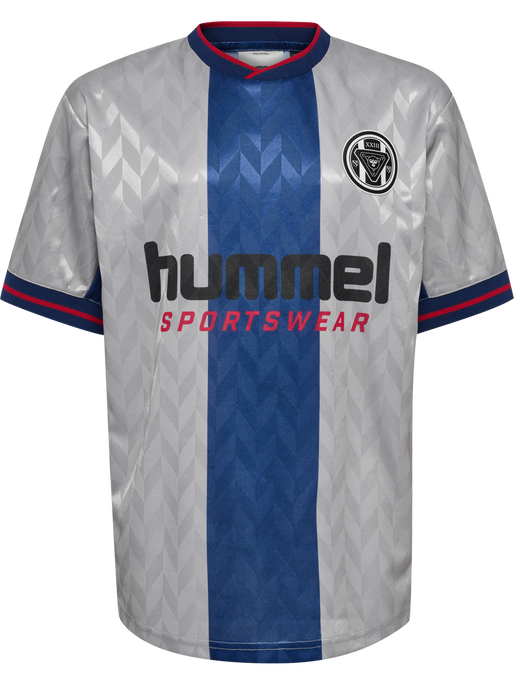 hmlJR LOOSE FB JERSEY S/S, SILVER SCONCE, packshot