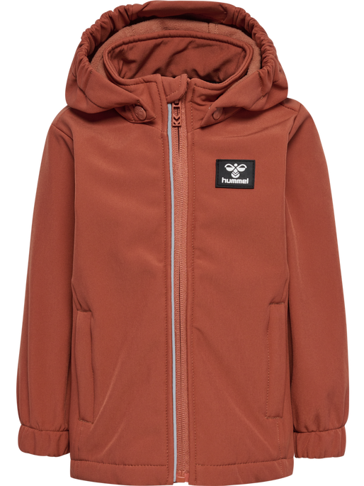 hmlMARS MINI SOFTSHELL JACKET, COPPER BROWN, packshot