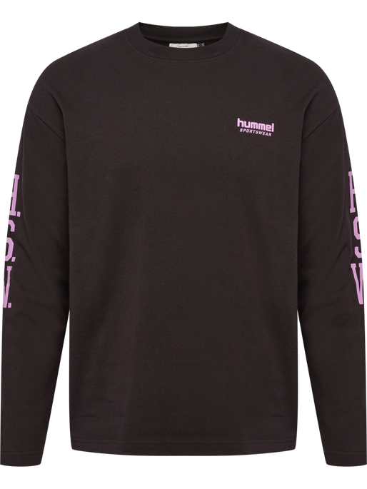 hmlLOOSE T-SHIRT L/S SW STADIUM, AFTER DARK, packshot