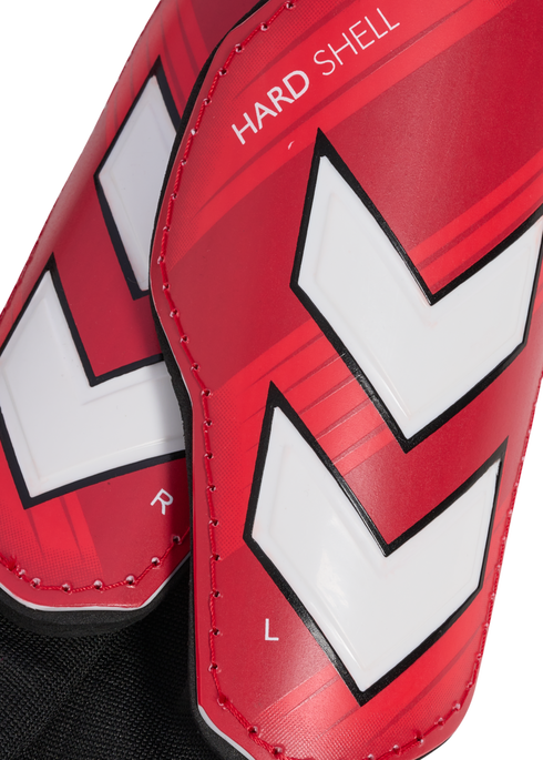 hmlSHIN GUARDS HARD SHELL, POMPEIAN RED, packshot