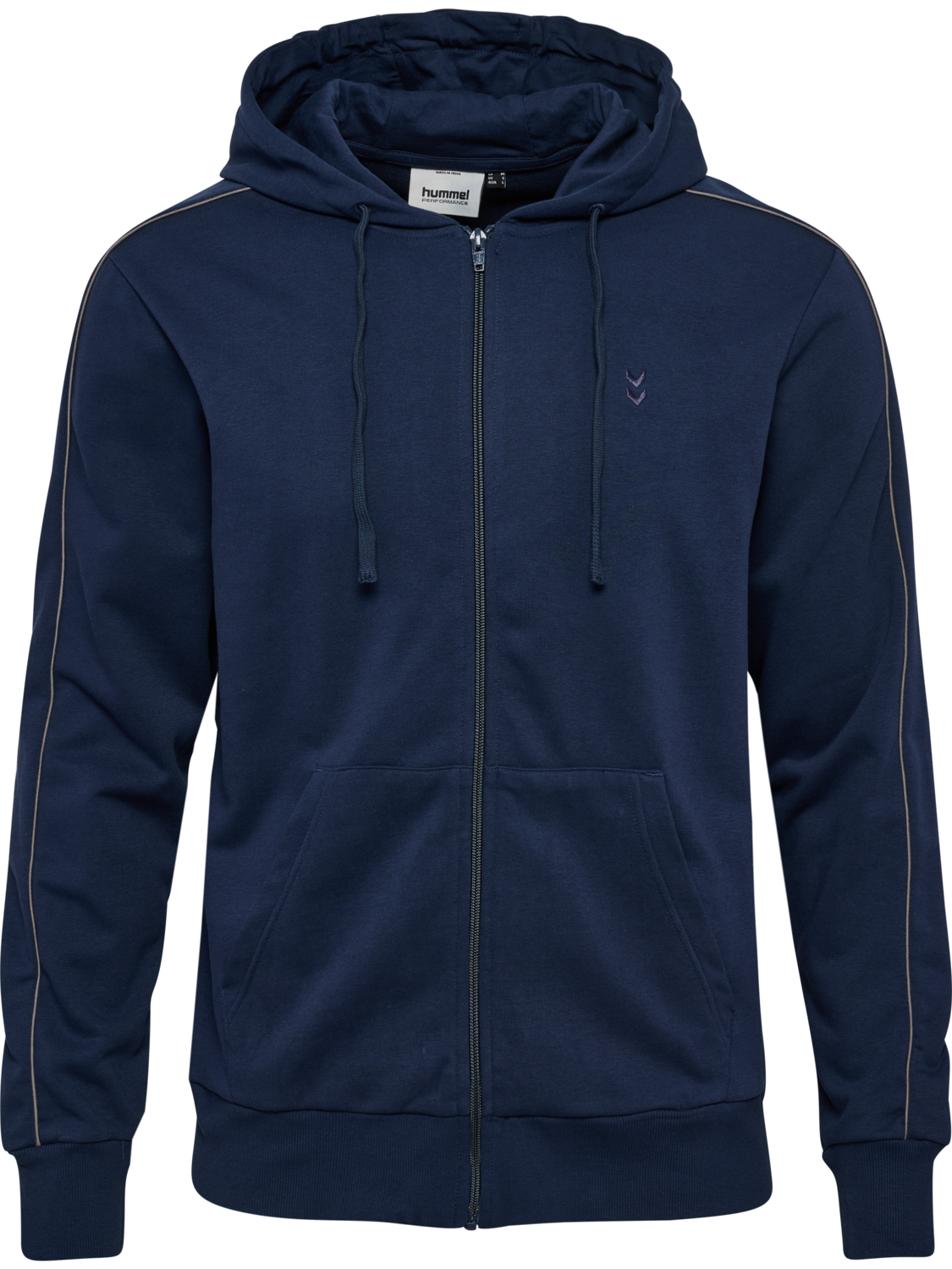 hmlPULSE PIPING ZIP HOODIE, DRESS BLUES, packshot