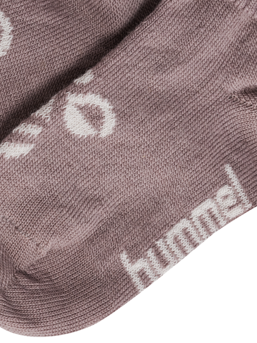 hmlMINI WOOL 2-PACK SOCKS, GREY MELANGE/TWILIGHT MAUVE, packshot