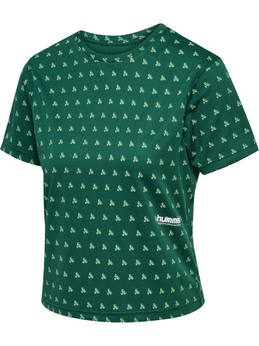 hmlPULSE AOP WORKOUT W T-SHIRT S/S, VERDANT GREEN hmlPULSE AOP WORKOUT W T-SHIRT S/S, VERDANT GREEN, packshot