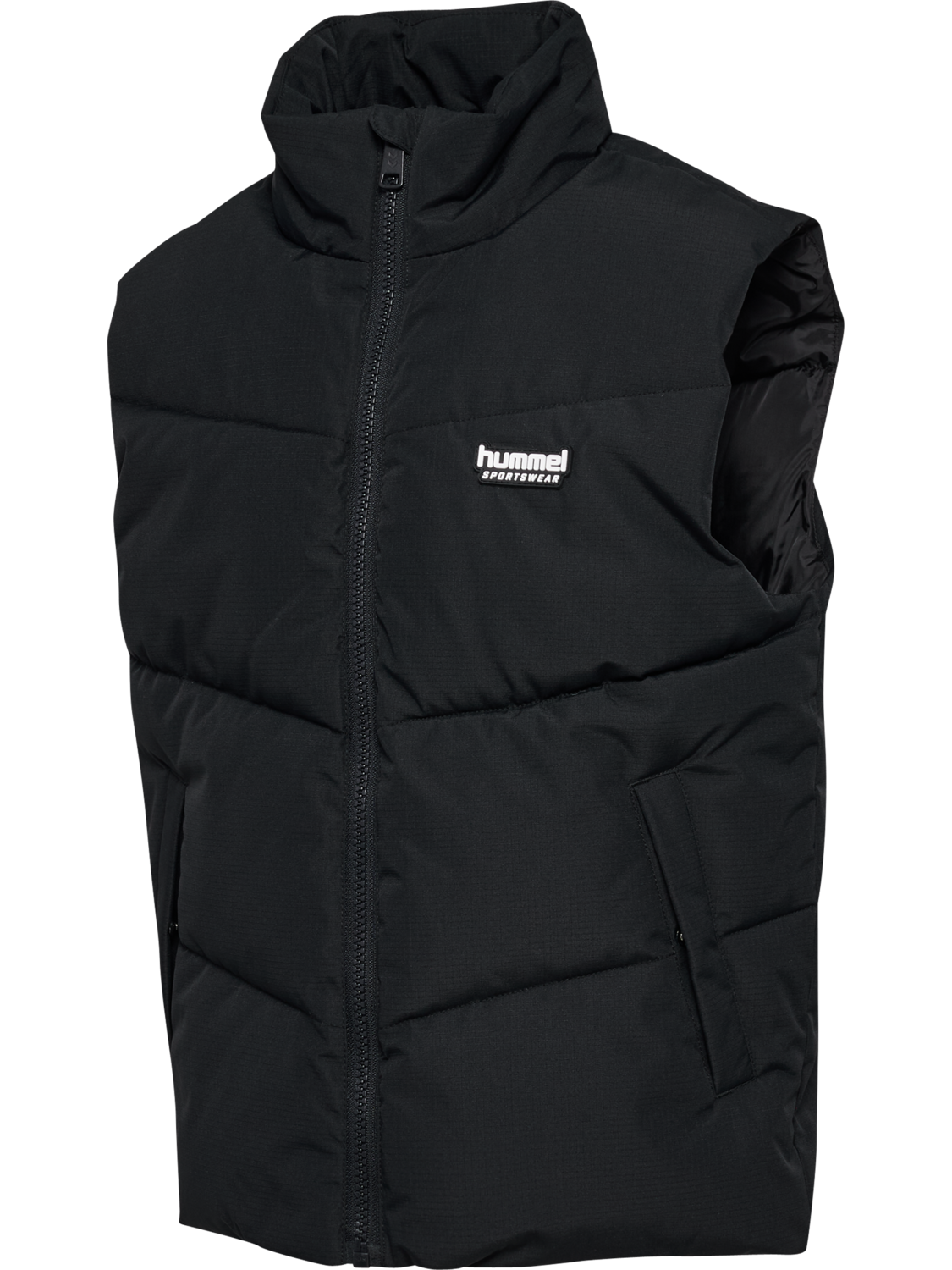 hmlJR PUFFER VEST, BLACK, packshot