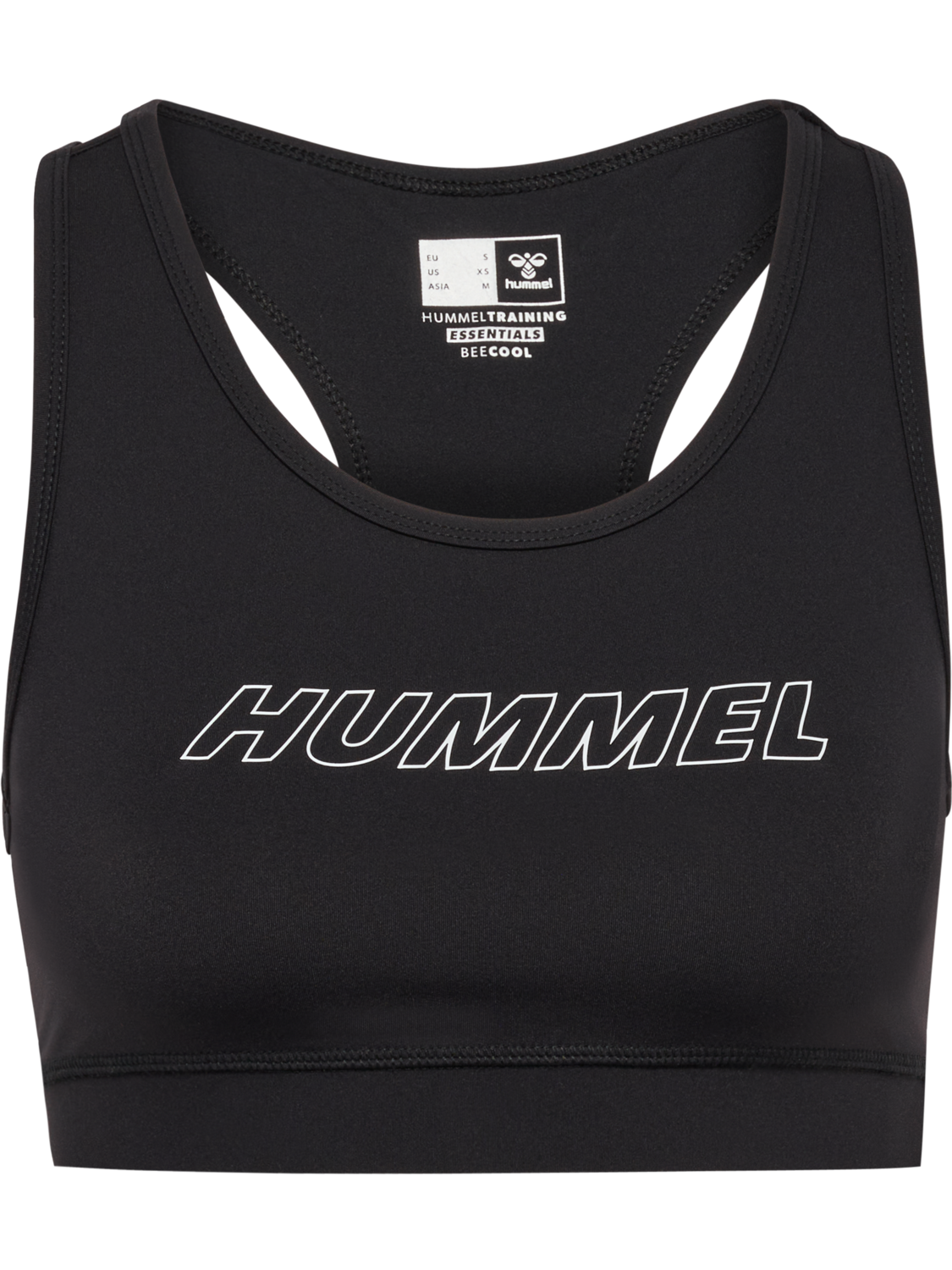 hmlTE FUNDAMENTAL SPORTS BRA, BLACK/WHITE, packshot