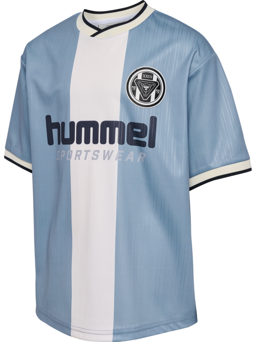 hmlJR LOOSE BALL  JERSEY S/S SET, FADED DENIM, packshot