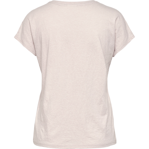 hmlZANDRA T-SHIRT, PUMICE STONE MELANGE, packshot