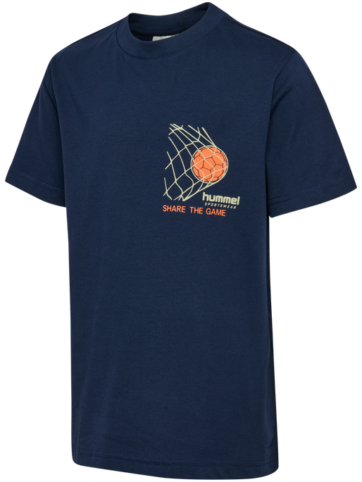 hmlJR REG T-SHIRT S/S RUNNER 2-PACK, LIGHT GREY MELANGE/DRESS BLUES, packshot