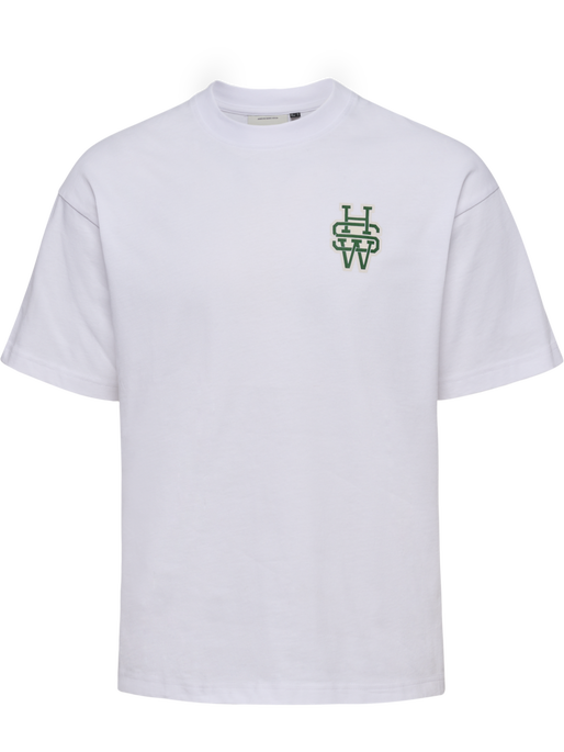 hmlLOOSE T-SHIRT S/S BEES STADIUM, WHITE/EDEN, packshot